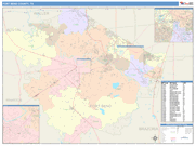 Fort Bend County Wall Map Color Cast Style
